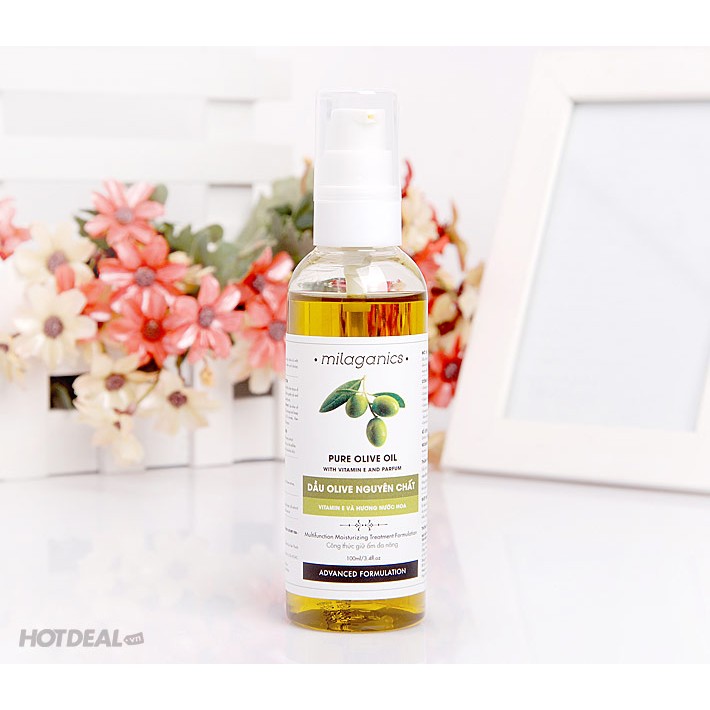 Chai Dầu Olive Nguyên Chất Milaganics 100ml