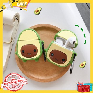 Case🍭FREESHIP🍭ốp bảo vệ bao đựng tai nghe airpod 1/2 - Case Bơ Mặt Nâu