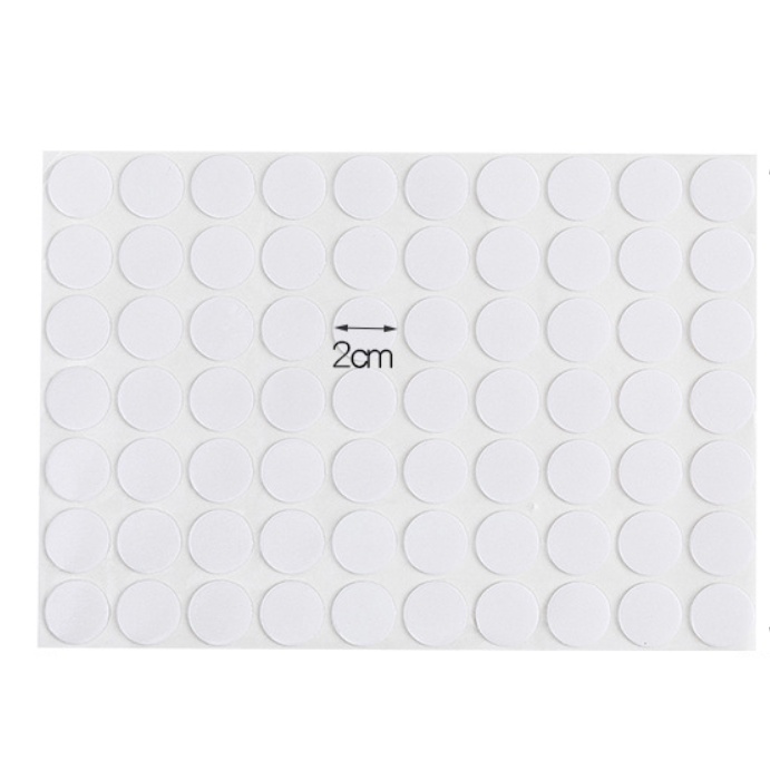 Set 10 miếng keo 2 mặt hình tròn siêu dính bằng acrylic trong suốt tiện lợi