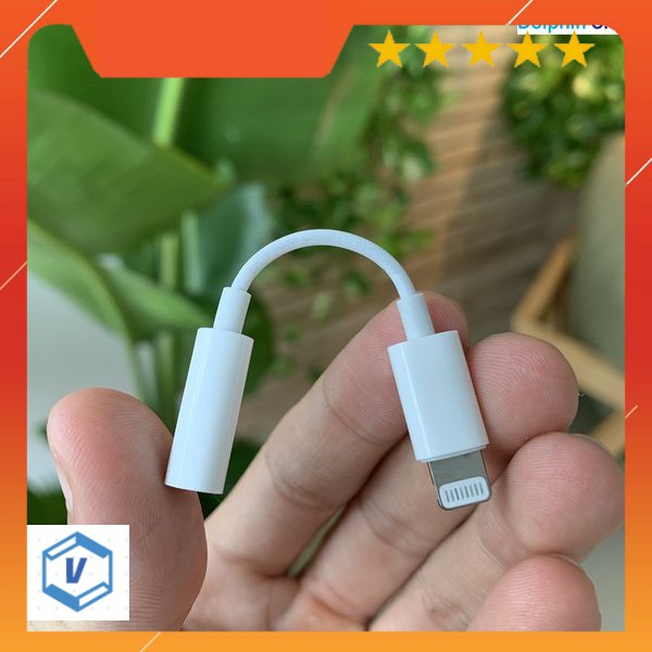 Jack chuyển đổi chân sạc IPsang chân Tai Nghe 3.5mm Cho IPCó Mic đàm thoại FULL BOX