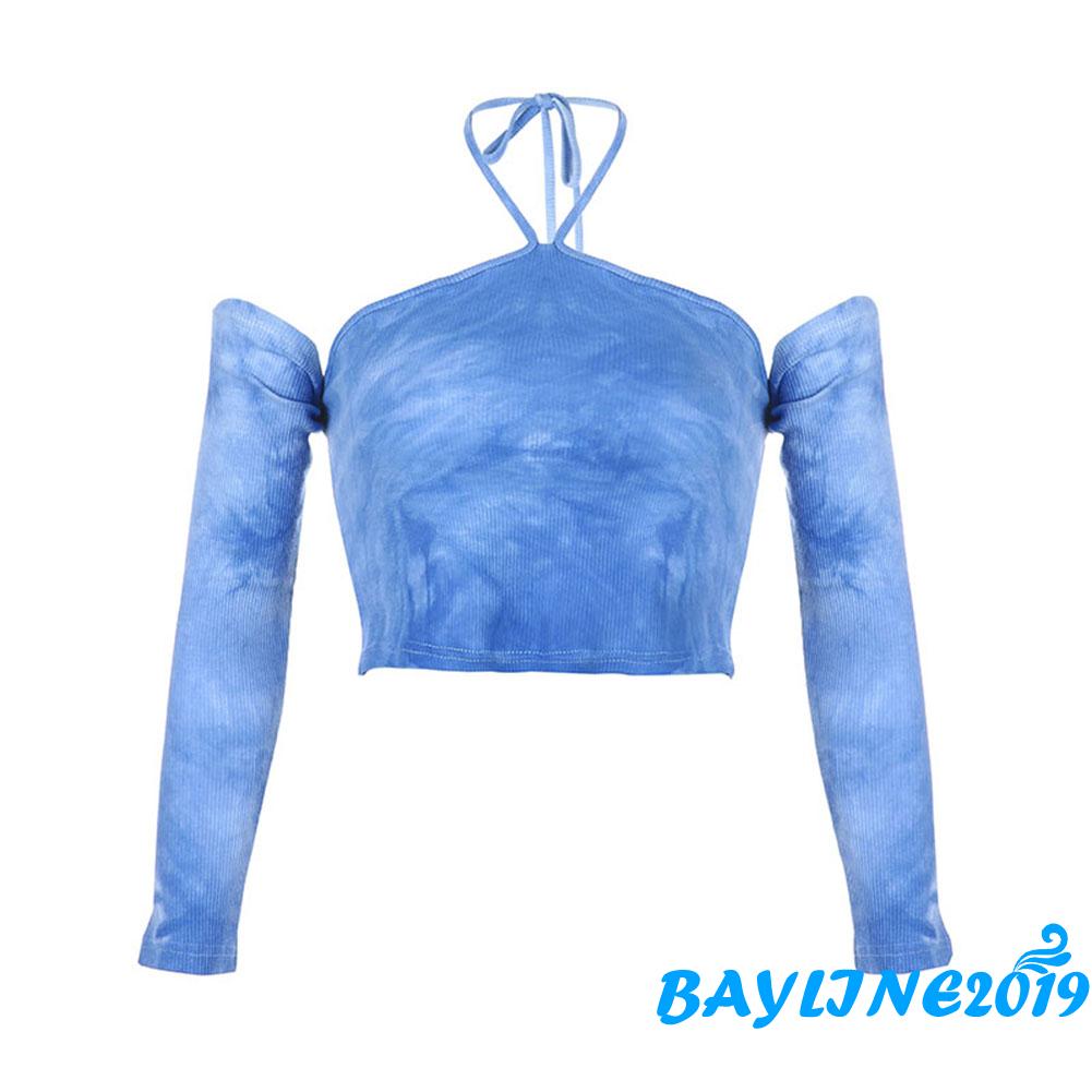 Áo Lửng Tay Dài Cổ Đan Dây Thời Trang Dành Cho Nữ | BigBuy360 - bigbuy360.vn