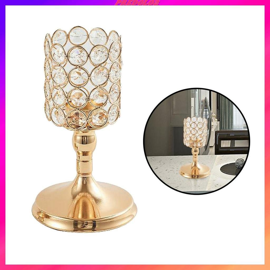 Crystal Tealight Candle Holders Wedding Table Centerpiece Home Decor Gold