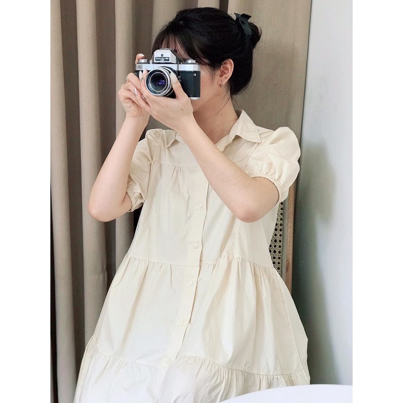VÁY BABY DOLL CHẤT VẢI MÁT ,KHÔNG CO GIÃN ,KHÔNG PHAI MÀU