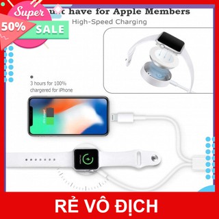 [FREESHIP] CÁP SẠC 2IN VỪA SẠC APPLE WATCH VỪA SẠC IPHONE CAO CẤP [HCM]