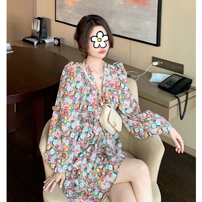 Đầm Voan Hoa Phong Cách Retro Xinh Xắn Cho Nữ | BigBuy360 - bigbuy360.vn