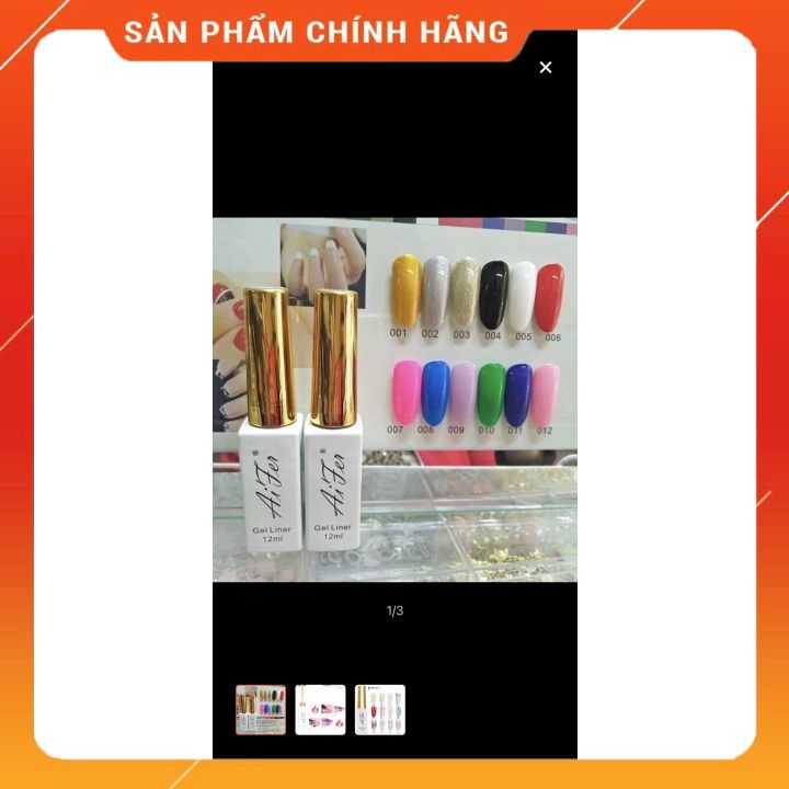 Sơn gel vẽ cọ nét Aifer -ĐỦ MÀU CHAART SƠN BÓNG ĐẸP -NÉT CỌ SIÊU MẢNH VẼ RẤT ĐẸP (HÀNG CHÍNH HÃNG GIÁ RẺ)