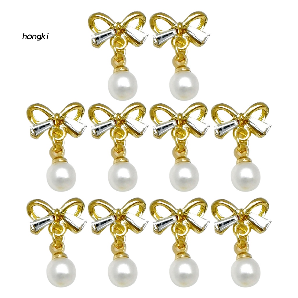 Set 10 Phụ Kiện Trang Trí Móng 3D DIY Độc Đáo Màu Sắc