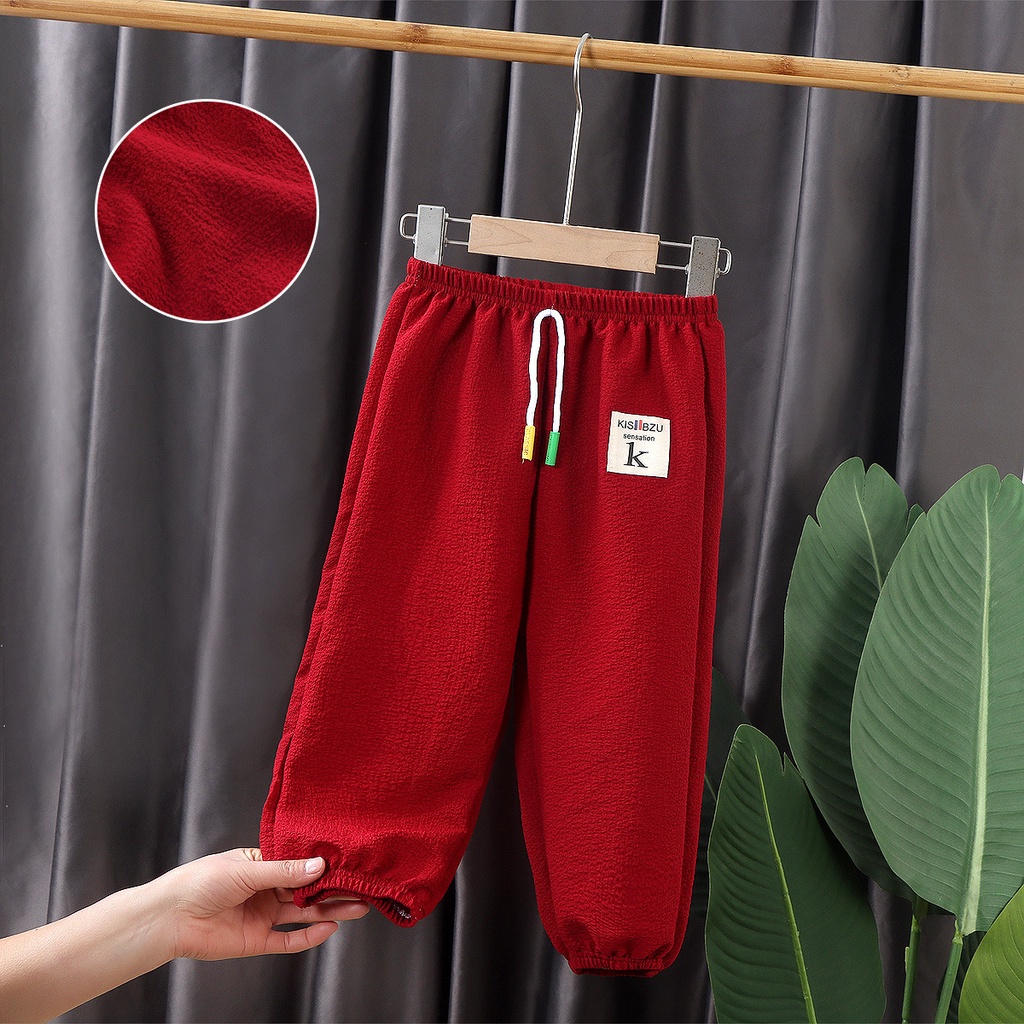 Quần Dài Dáng Rộng Thoáng Khí Chống Muỗi Thiết Kế Đơn Giản Thời Trang Cho Bé