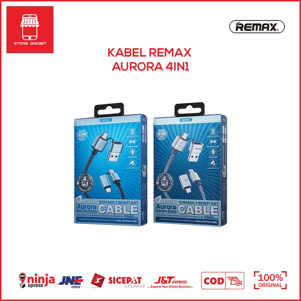 Cáp Sạc Remax Aurora 4 Trong 1 Chính Hãng Rc-020t