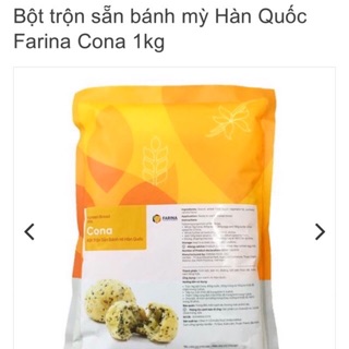 Bột trộn sẵn bánh mỳ Hàn Quốc Farina Cona 1kg