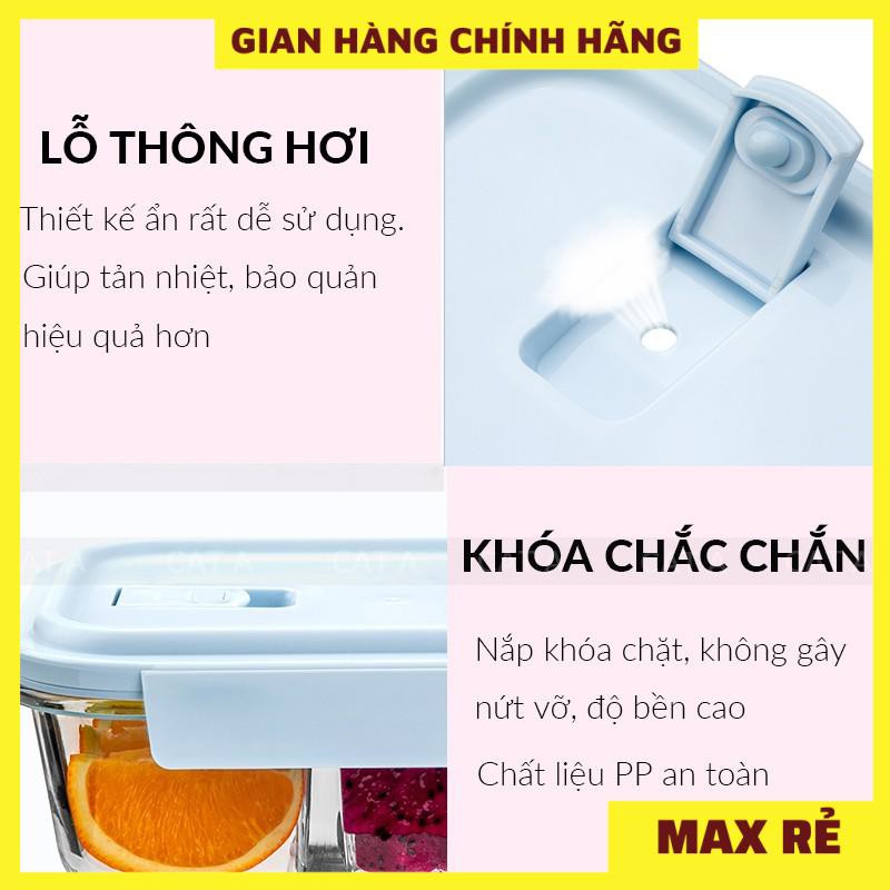 HỘP CƠM THỦY TINH GIỮ NHIỆT  CHIA NHIỀU NGĂN VĂN PHÒNG!