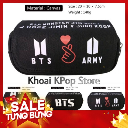 Chuyendokpop [CÓ SẴN] Bóp viết Hộp bút BTS ARMY năm sinh các thành viên CẢM ƠN ĐÃ TIN TƯỞNG ỦNG HỘ