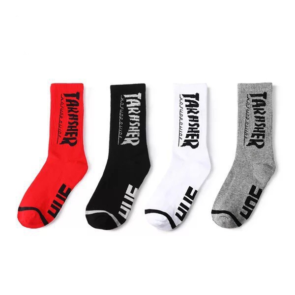 Tất Cao TARH Tất Cổ Cao Cotton Họa Tiết Cá Tính Phong Cách Đường Phố Hot Trend Tất Cổ Cao Cặp Đôi Ulzzang Thời Trang