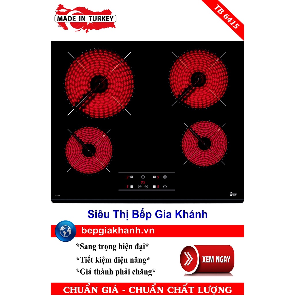 Bếp hồng ngoại 4 vùng nấu Teka TB 6415 nhập khẩu Thổ Nhĩ Kỳ