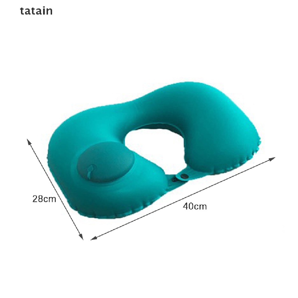 [TAT] U-Shape Travel Pillow Air Inflatable Pillows Folding Press Type Neck Cushion CVX