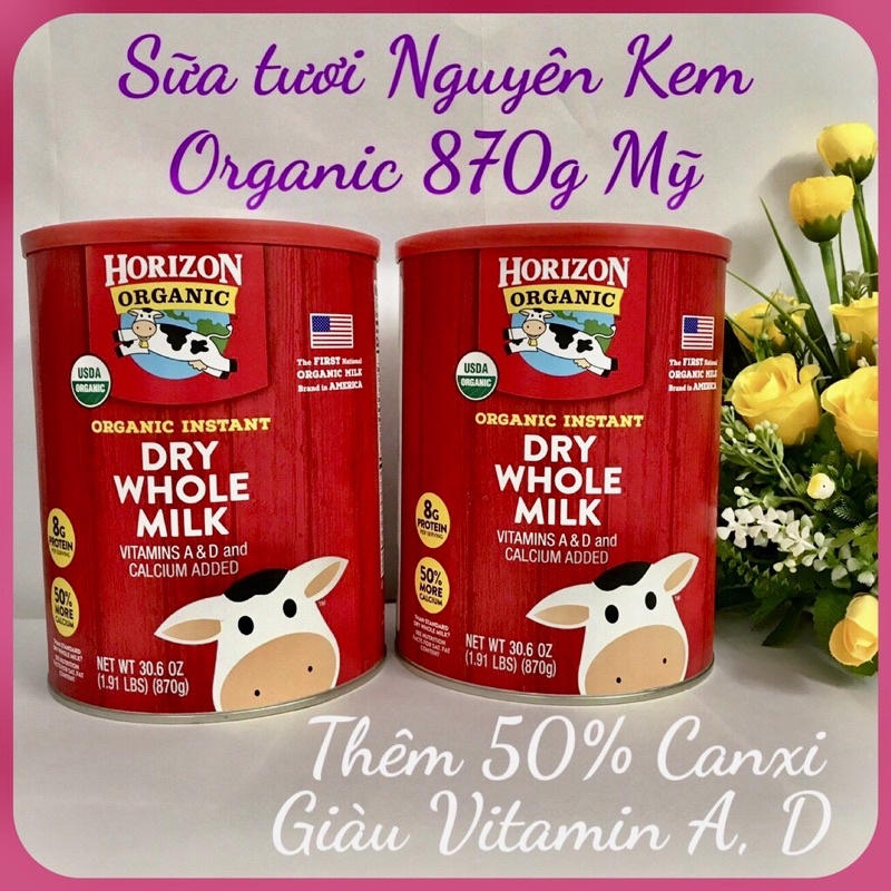 🥛𝐒𝐮̛̃𝐚 𝐭𝐮̛𝐨̛𝐢 NGUYÊN KEM 𝐎𝐫𝐠𝐚𝐧𝐢𝐜 𝐇𝐨𝐫𝐢𝐳𝐨𝐧 𝟖𝟕𝟎𝐠 𝐌𝐲̃ cho bé trên 1 tuổi và người lớn🥛