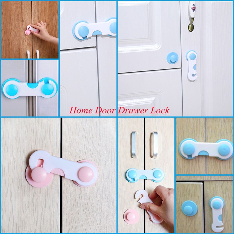 Khóa cài chặn cửa tủ an toàn tiện lợi cho trẻ em