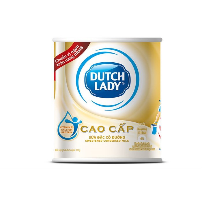 Tặng 1 Hộp Nhựa 3in1 - Combo 5 Lon Sữa đặc Dutch Lady Nguyên kem Cao cấp lon 380g vàng