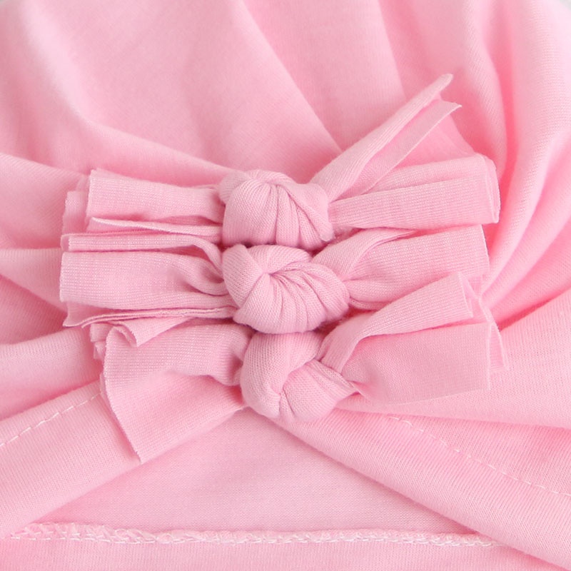 Mũ Trùm Đầu Thắt Nơ Chất Liệu Cotton Mềm Mại Cho Bé