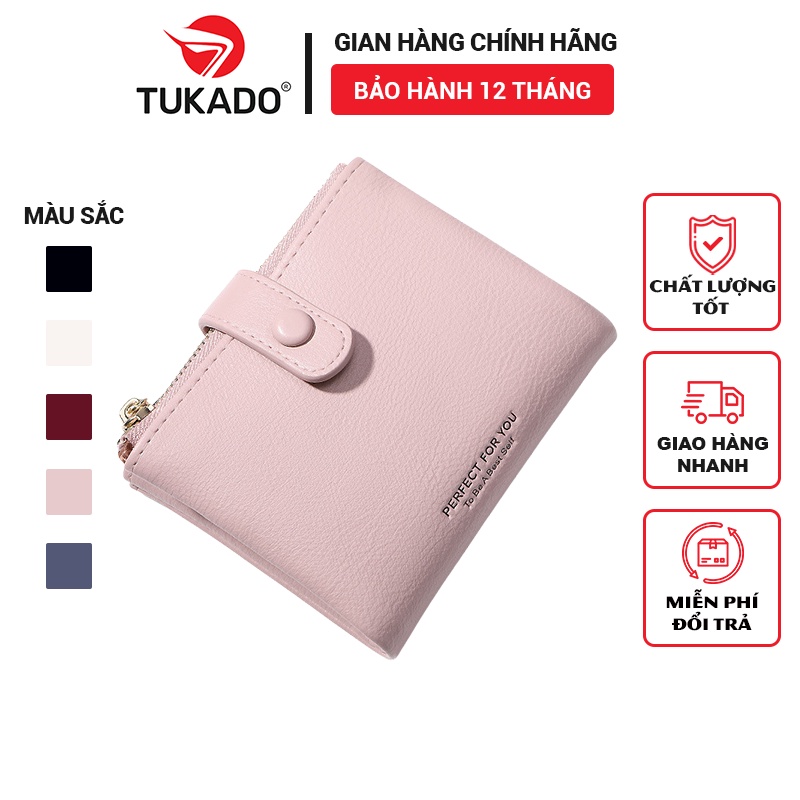 Ví Nữ Ngắn Mini Cầm Tay PERFECT FOR YOU Nhiều Ngăn Đựng Tiền Dáng Vuông Dễ Thương Nhỏ Gọn Da Cao Cấp Cực Đẹp PFY24