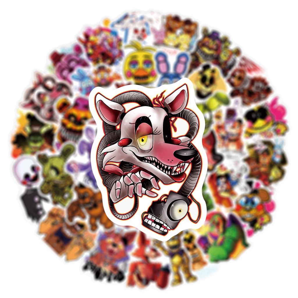 3styles 50Pcs Five Nights at Freddy's FNAF Security Breach Graffiti Sticker For Phone Luggage