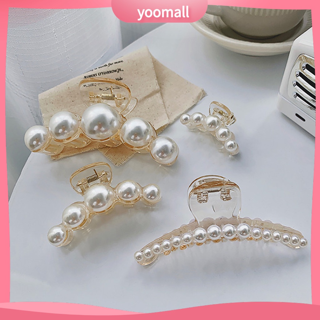 Kẹp Tóc Càng Cua Đính Ngọc Trai Giả Thời Trang Dành Cho Nữ