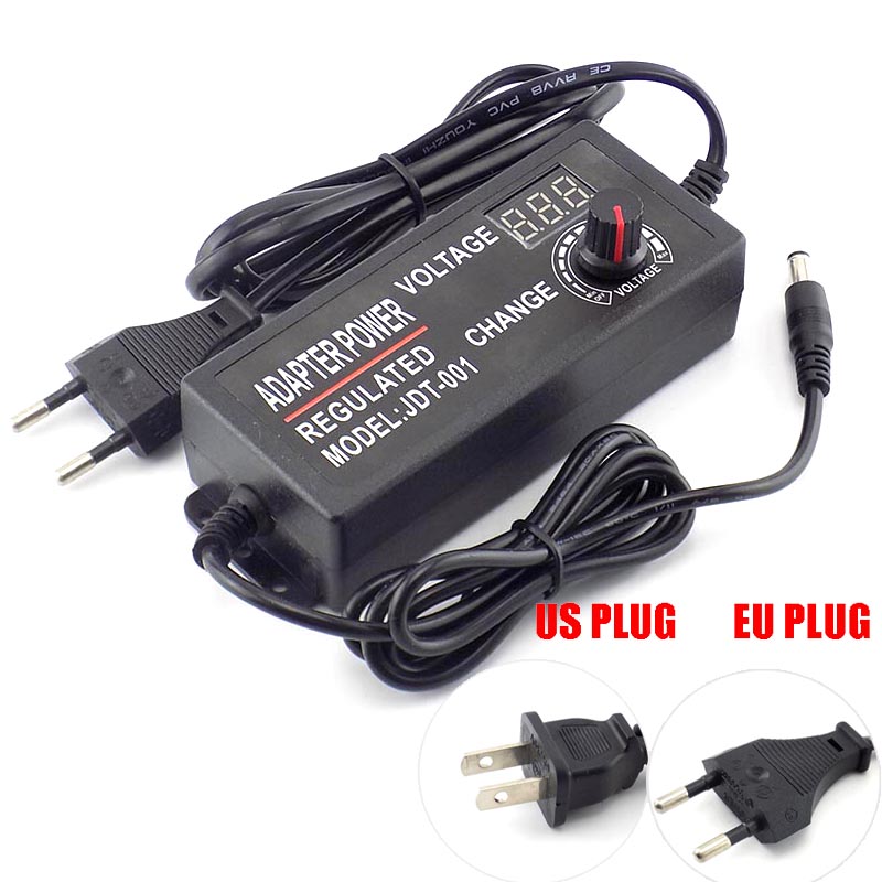 Bộ Chuyển Đổi Nguồn Điện 5.5 * 2.5mm AC 100-220V Sang DC 3-12V 5A CCTV Cho Dây Đèn Led / Màn Hình Hiển Thị