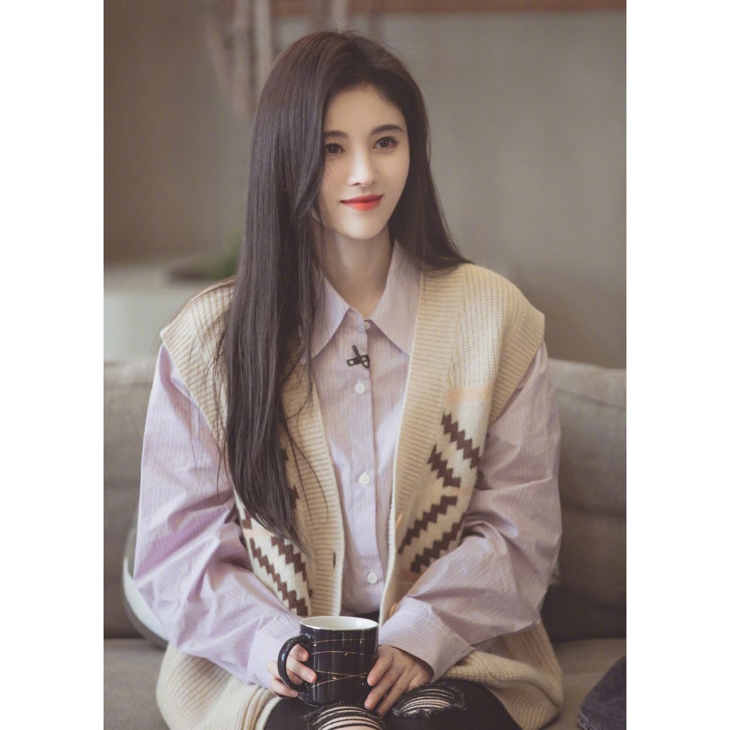 Áo sơ mi tím + Áo gile CÚC TỊNH Y