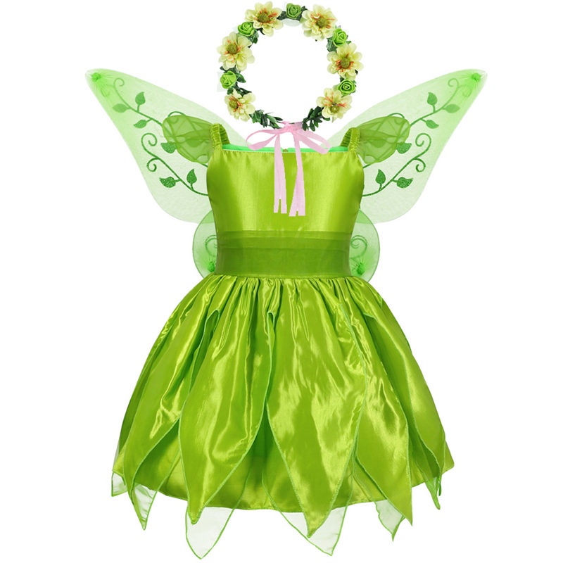 Bộ Trang Phục Hóa Trang Nàng Tiên Tinker Bell Dành Cho Trẻ Em 2-10 Tuổi