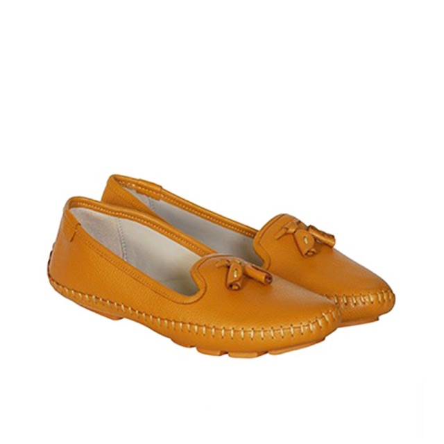 Giày Mọi Nữ Búp Bê Anly by QuickFree Nữ Nơ Chuông B161200-001 màu Vàng Bò