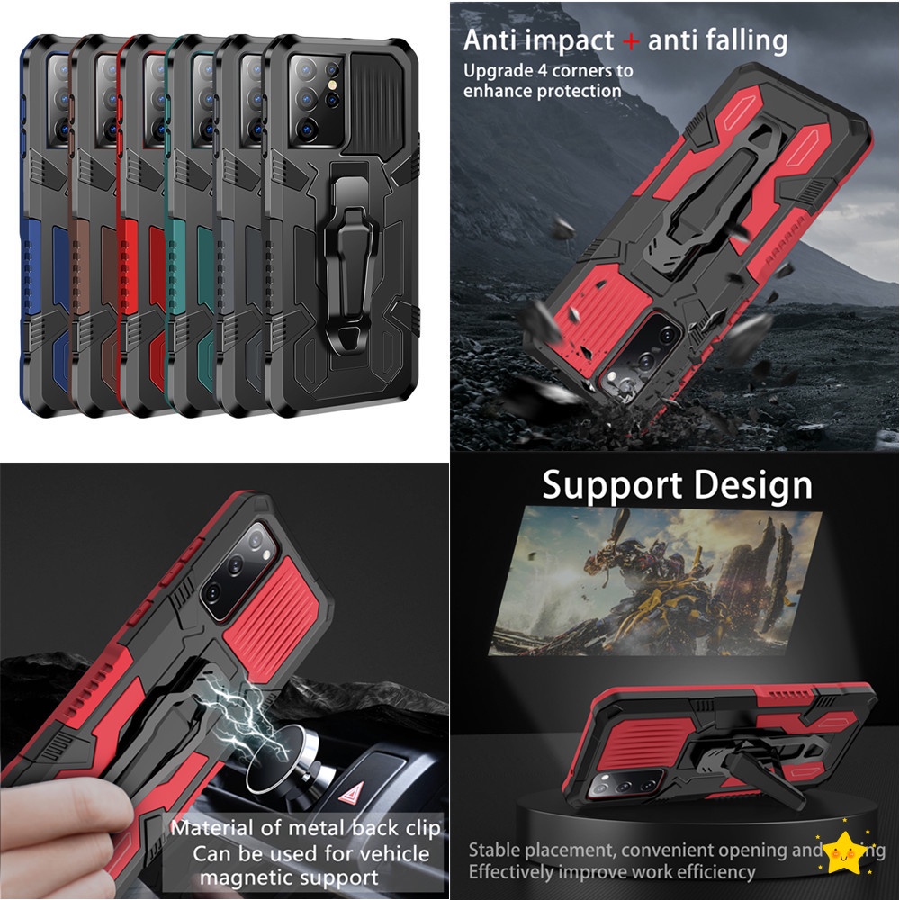 For Xiaomi Mi 10T Pro 11T 11 Lite Anti-knock Armor Phone Protective Case For Redmi Note 8 7 5 6 Pro 8 8A 6 6A 7A Car Holder Back Cover Impact Resistant Casing