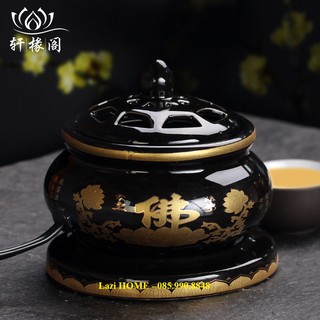 Lư xông trầm điện, trầm hương - Hàng cao cấp, sử dụng nhanh chóng, an toàn, tiện lợi