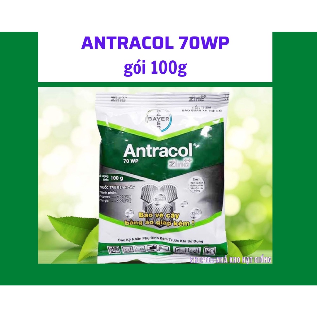 Antracol 70WP- gói 100G- thuốc trừ bệnh, tạo áo giáp kẽm cho cây trồng