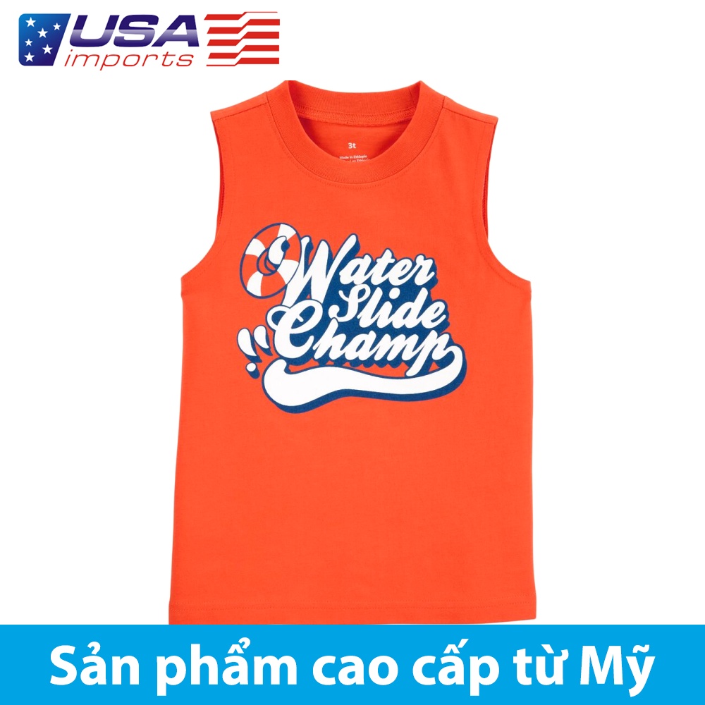 Áo thun sát nách cam Water Slide Car-tờ Auth Từ Mỹ (1I521310)