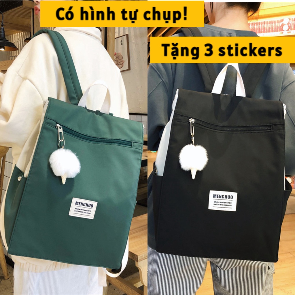 Balo thời trang chống thấm nước, đựng lap 15.6 inch, balo học sinh, tặng kèm 3 pin stickers