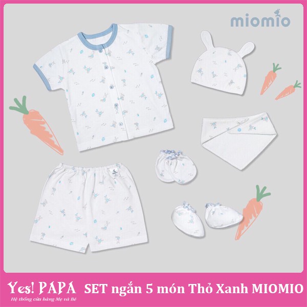 SET sơ sinh ngắn tay mỏng 5 món MIOMIO