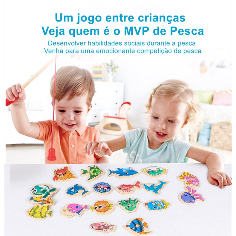 Bộ Đồ Chơi Câu Cá Nam Châm 31 / 15 Món Bằng Gỗ Cho Bé