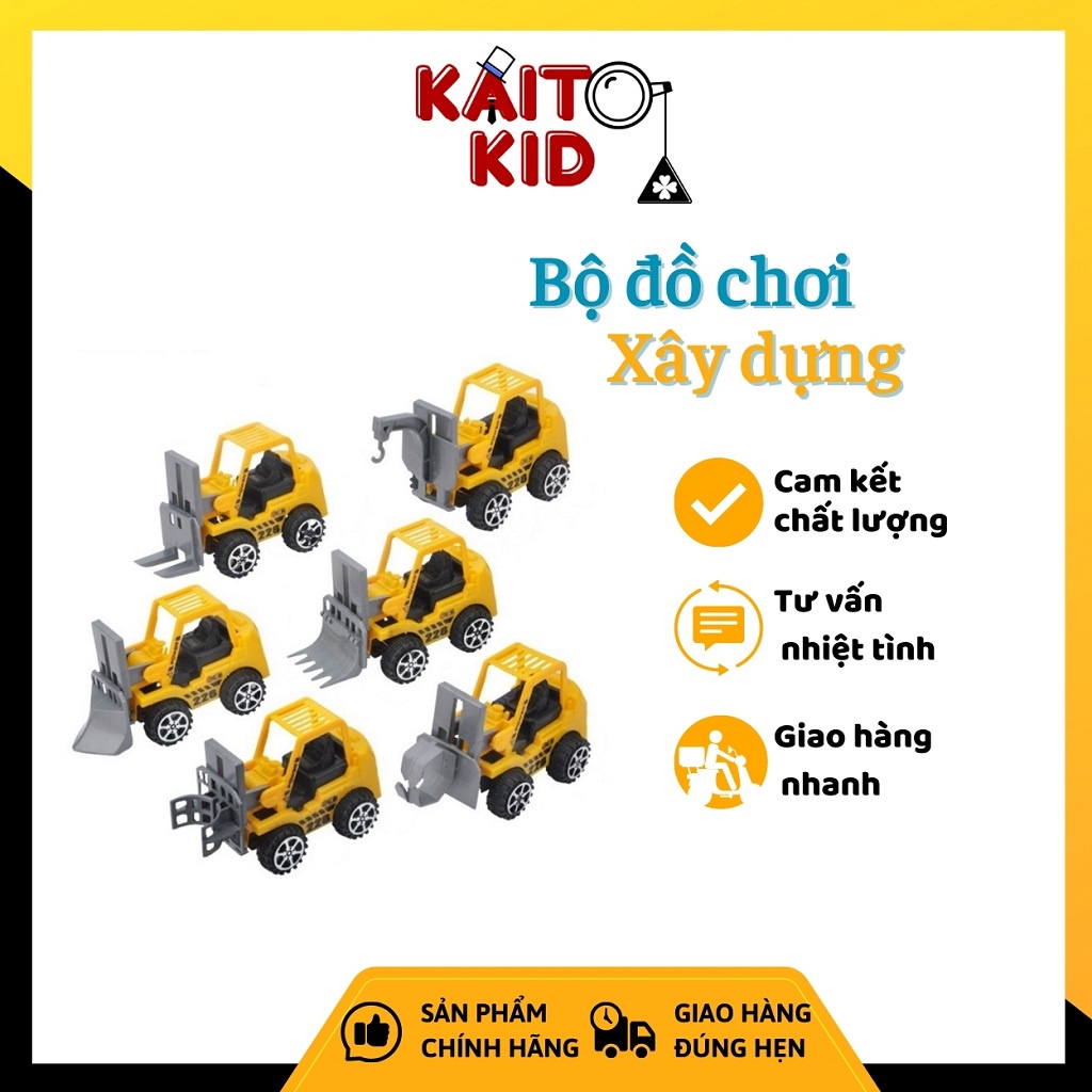 Đồ chơi ô tô cho bé trai mô hình xe máy múc mini nhựa ABS cao cấp giá rẻ DL01
