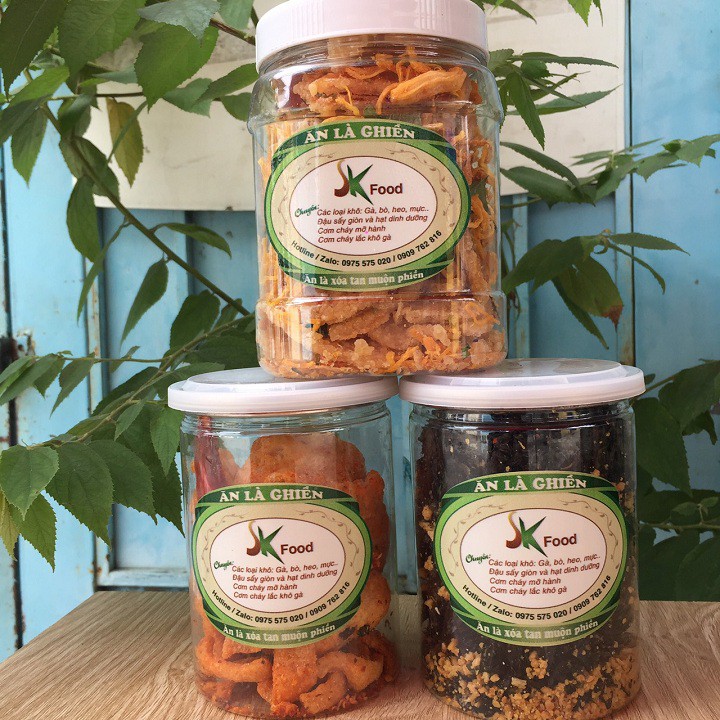 Combo 3 hũ rong biển - da heo - cơm cháy khô gà HIỆU SK FOOD | BigBuy360 - bigbuy360.vn