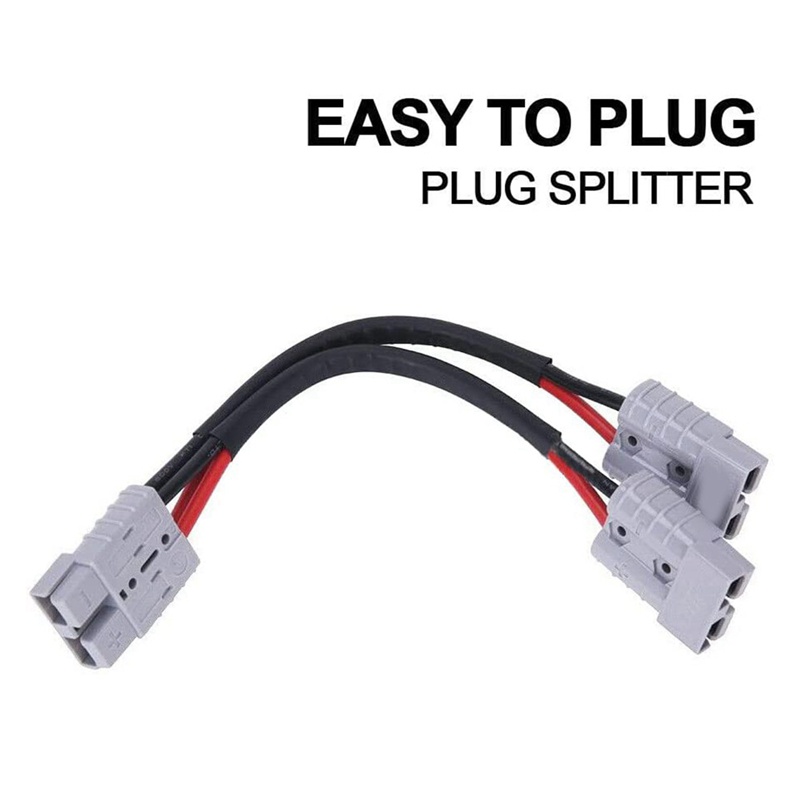 50a cho Đầu nối phích cắm Anderson Bộ chuyển đổi Y kép Đầu nối nguồn pin Đầu nối phích cắm điện cho xe nâng với cáp ô tô 6MM