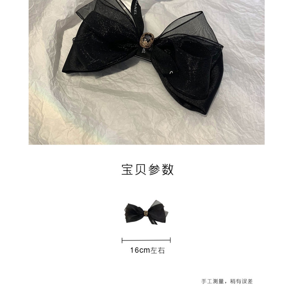 Kẹp Tóc Nơ In Chữ Phong Cách Phương Tây Dành Cho Nữ