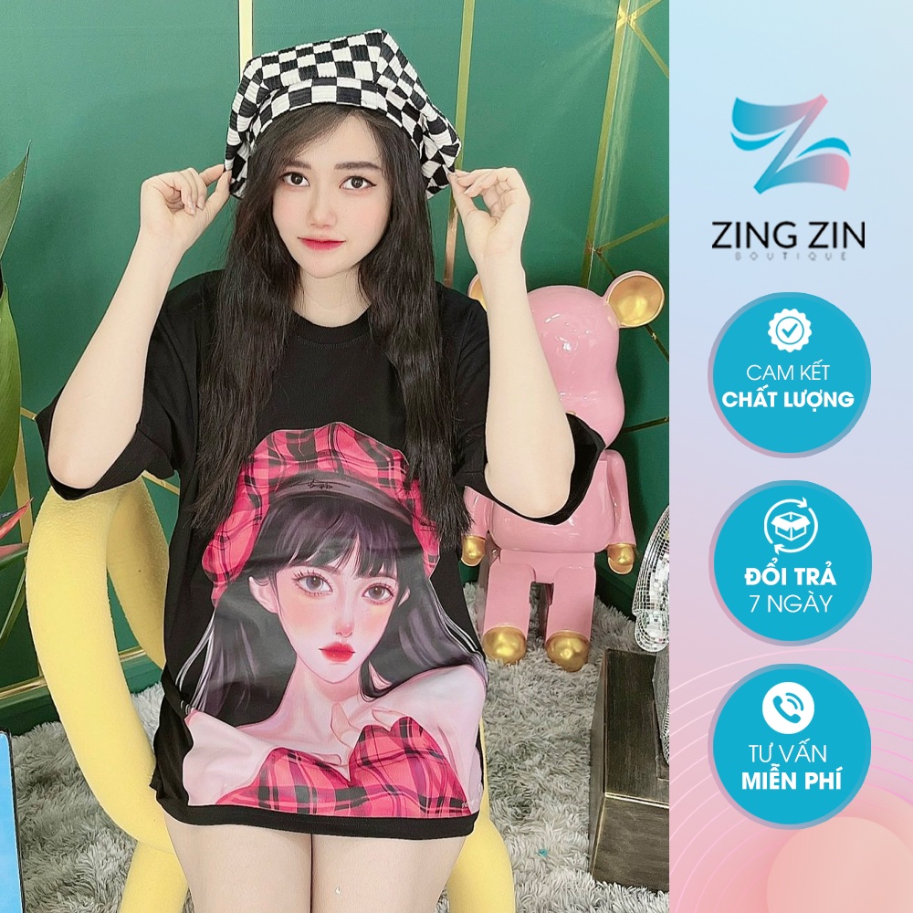 Áo Thun In Hình Nữ Quảng Châu Cao Cấp AI24