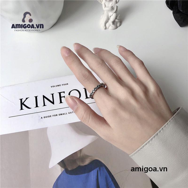 ✨✨Nhẫn Thiết Kế Chuỗi Xích Xoắn Phong Cách Retro Cho Nam Và Nữ