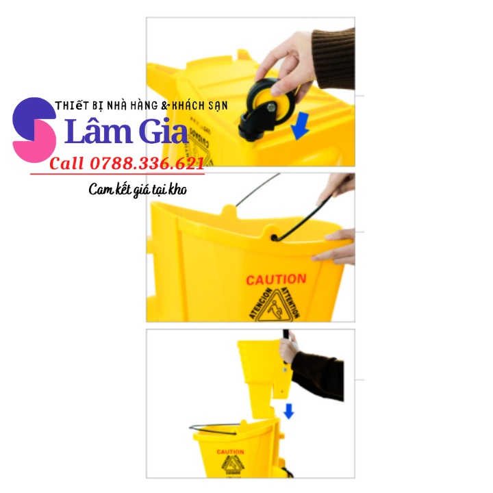 Xe vắt nước lau nhà 36L- xe vắt móp lau sàn nhà - xe lau nhà công nghiệp 36L