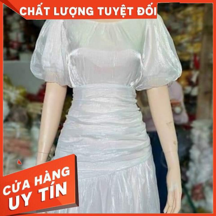 Đầm lụa dự tiệc thiết kế cao cấp sang trọng (có ảnh thật tự chụp) đảm bảo dấu bụng, che khuyết điểm vòng 2