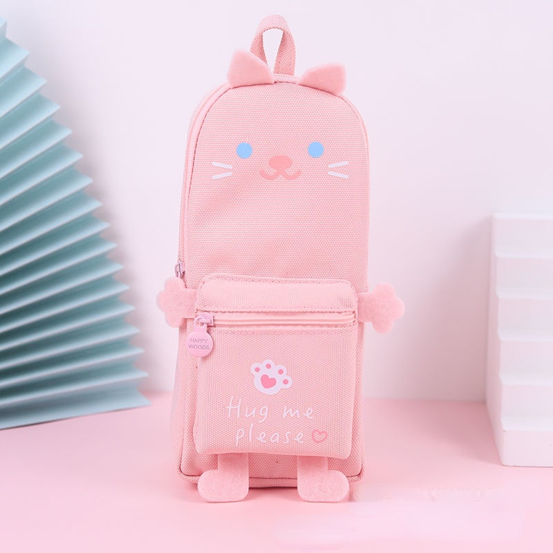 Túi Đựng Bút Bằng Vải Canvas Cỡ Lớn Đa Năng Phong Cách Hàn Quốc Cho Học Sinh Ốp