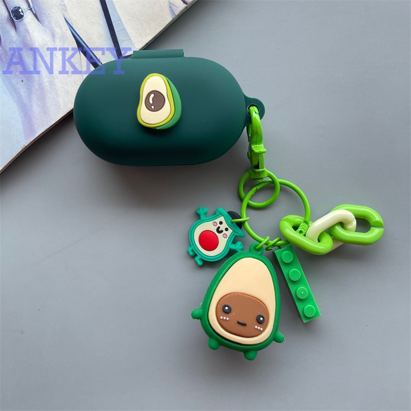 OPPO Enco Buds / W11 / W12 Vỏ bảo vệ hộp sạc tai nghe bằng silicon mềm chống sốc chống thấm nước kèm móc treo cho Oppo Enco Buds / W11