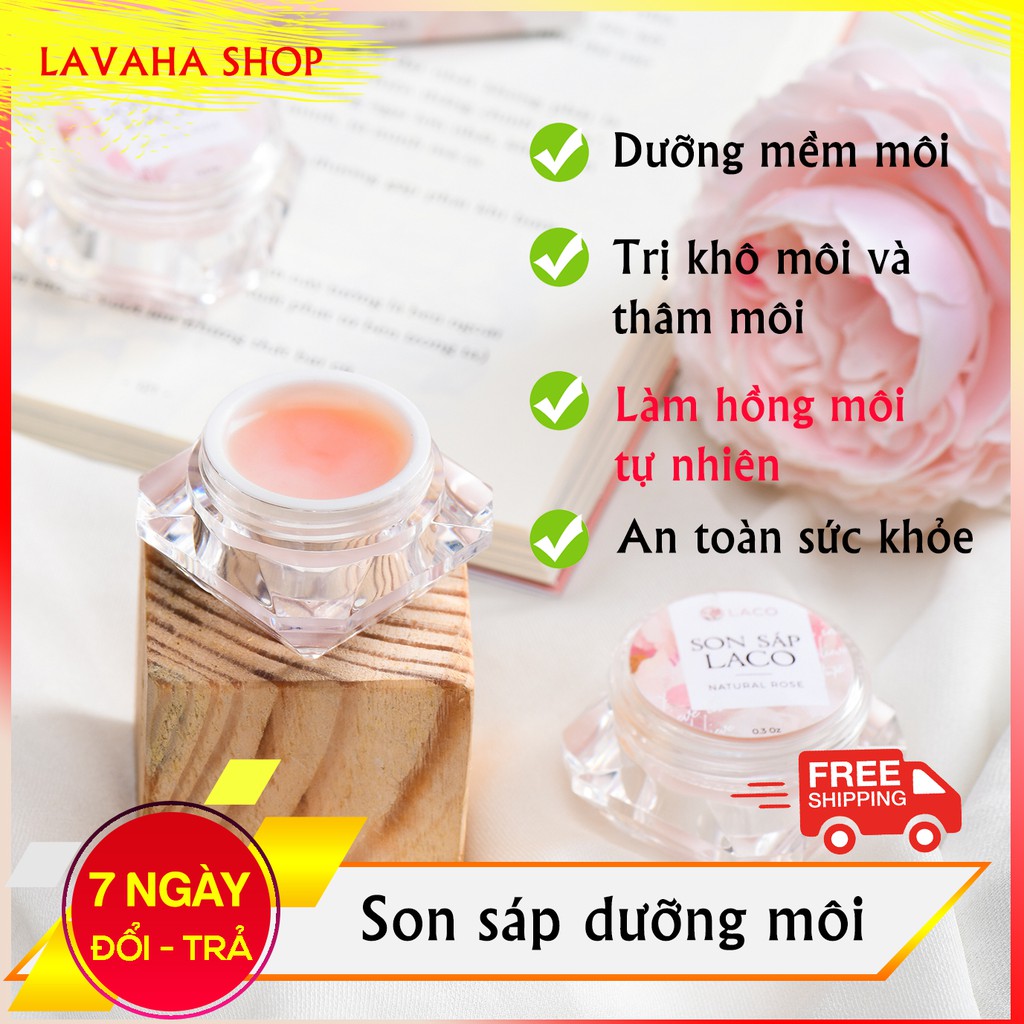 Son dưỡng môi Laco chống khô môi, son sáp làm hồng, giảm thâm môi - LAVAHA SHOP