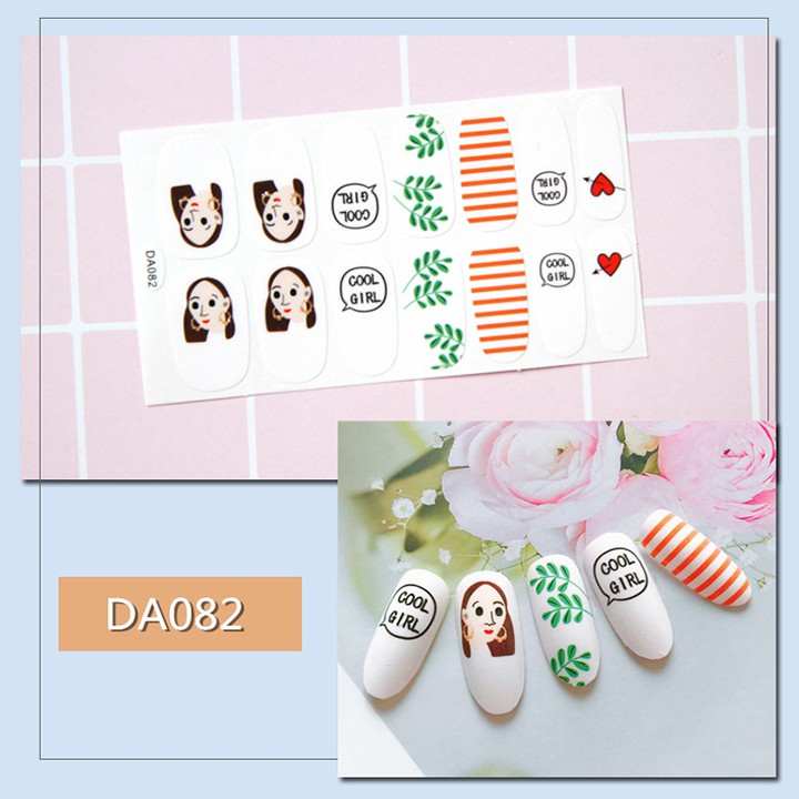 Nail Wraps Set Dán móng tay 14 miếng nhiều mẫu DA081-100