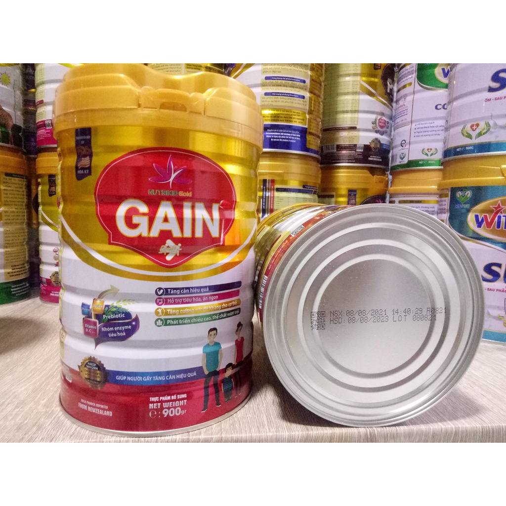 Sữa tăng cân cho người gầy, ốm khó tăng cân Nutrikidgold Gain 900g